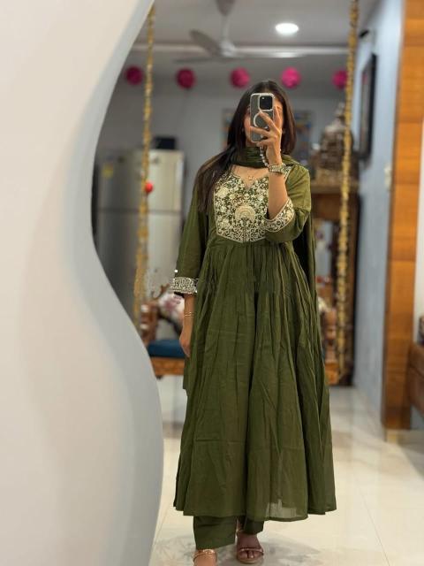 Jaipuri anarkali 3pcs western kurti online wholesalers